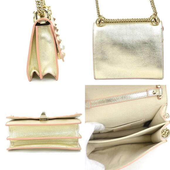 FENDI Gold Leather Shoulder Bag - Picture 2 of 5